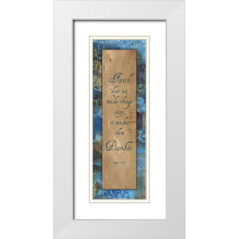 Make Possible Autumn Blooms White Modern Wood Framed Art Print with Double Matting by Haynes, Smith