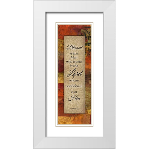 Blessed Is The Man Autumn Blooms White Modern Wood Framed Art Print with Double Matting by Haynes, Smith