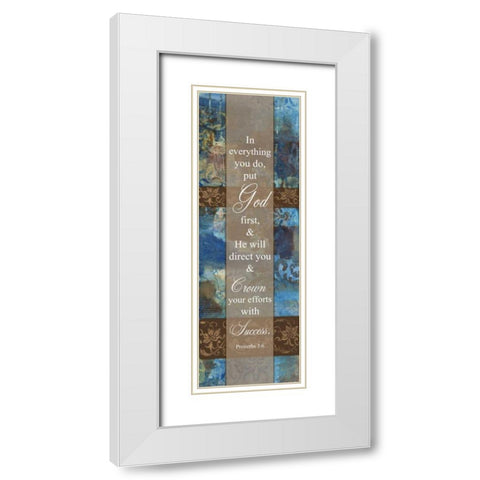 God First Winter Rain White Modern Wood Framed Art Print with Double Matting by Haynes, Smith