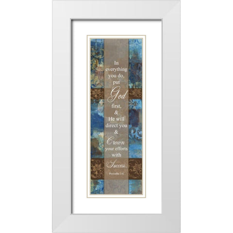 God First Winter Rain White Modern Wood Framed Art Print with Double Matting by Haynes, Smith