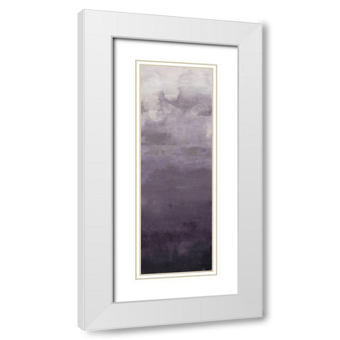 Lavenday Peek B White Modern Wood Framed Art Print with Double Matting by Haynes, Smith