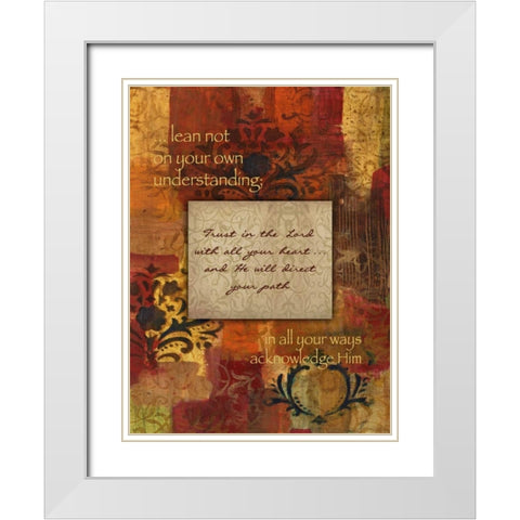 Lean Not Autumn Blooms White Modern Wood Framed Art Print with Double Matting by Haynes, Smith
