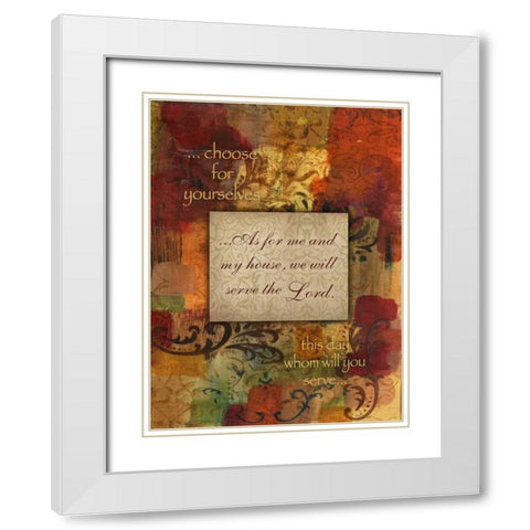 We Will Serve Autumn Blooms White Modern Wood Framed Art Print with Double Matting by Haynes, Smith