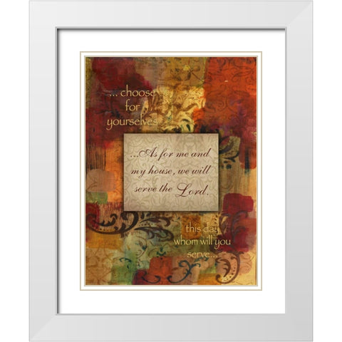 We Will Serve Autumn Blooms White Modern Wood Framed Art Print with Double Matting by Haynes, Smith
