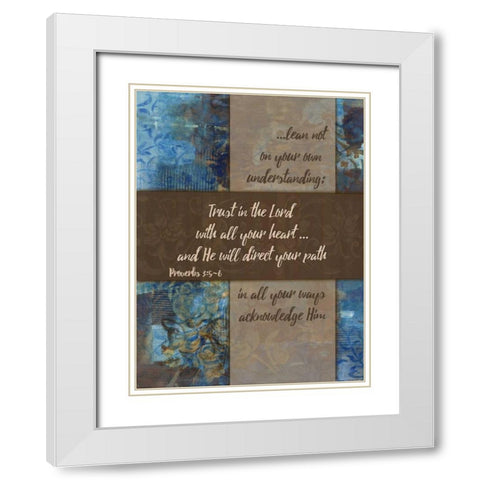 Lean Not Winter Rain White Modern Wood Framed Art Print with Double Matting by Haynes, Smith