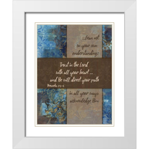 Lean Not Winter Rain White Modern Wood Framed Art Print with Double Matting by Haynes, Smith