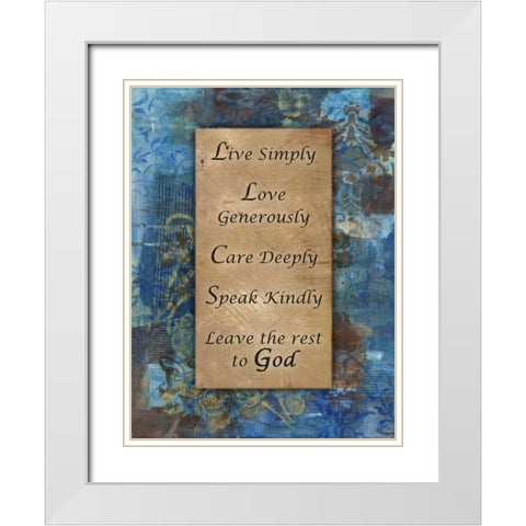 The Rest To God Winter Rain White Modern Wood Framed Art Print with Double Matting by Haynes, Smith