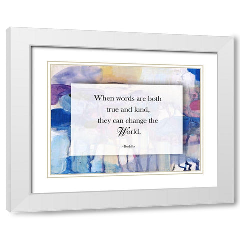 True and Kind White Modern Wood Framed Art Print with Double Matting by Lewis, Sheldon