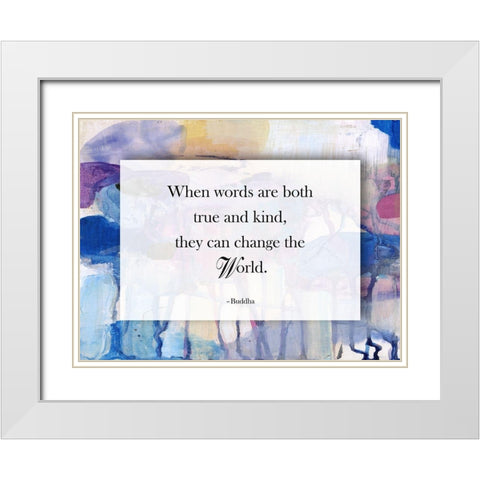 True and Kind White Modern Wood Framed Art Print with Double Matting by Lewis, Sheldon