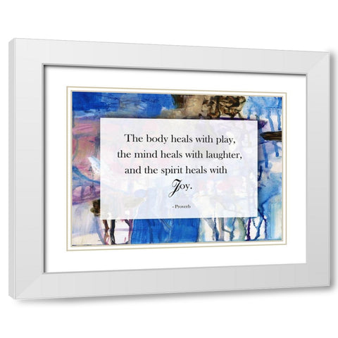 Play Laughter Joy White Modern Wood Framed Art Print with Double Matting by Lewis, Sheldon