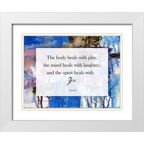 Play Laughter Joy White Modern Wood Framed Art Print with Double Matting by Lewis, Sheldon