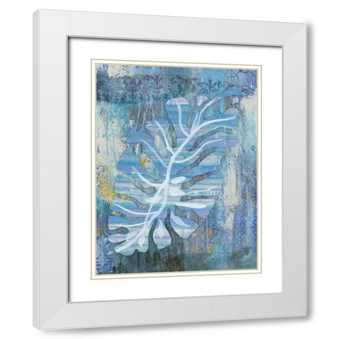 Sapphire Equator White Modern Wood Framed Art Print with Double Matting by Haynes, Smith