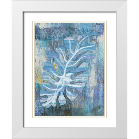 Sapphire Equator White Modern Wood Framed Art Print with Double Matting by Haynes, Smith