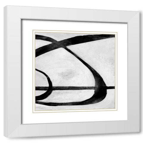 Gossem 32 White Modern Wood Framed Art Print with Double Matting by Haynes, Smith