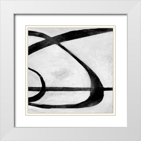 Gossem 32 White Modern Wood Framed Art Print with Double Matting by Haynes, Smith