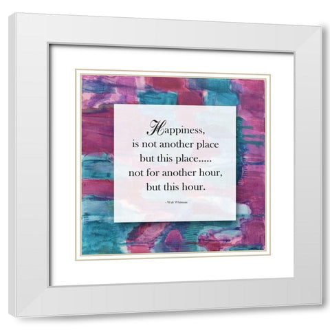 Happiness Is White Modern Wood Framed Art Print with Double Matting by Lewis, Sheldon