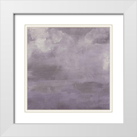 Lavenday Sky B White Modern Wood Framed Art Print with Double Matting by Haynes, Smith