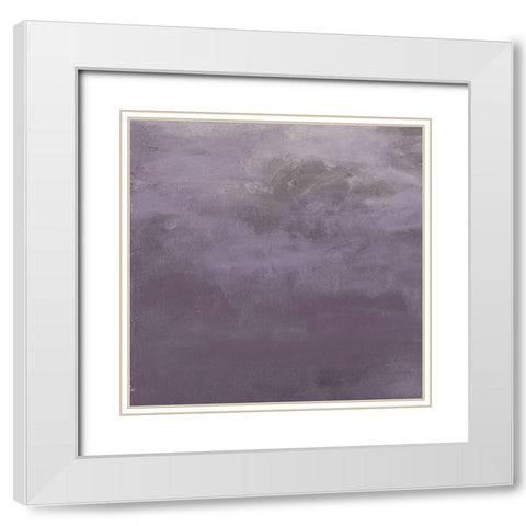 Lavenday Sky D White Modern Wood Framed Art Print with Double Matting by Haynes, Smith