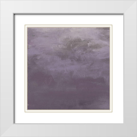 Lavenday Sky D White Modern Wood Framed Art Print with Double Matting by Haynes, Smith