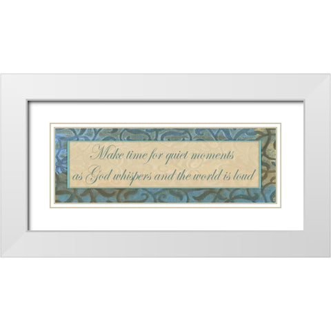 God Whispers White Modern Wood Framed Art Print with Double Matting by Haynes, Smith