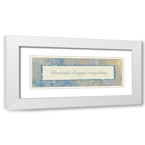 Gratitude Changes 2 White Modern Wood Framed Art Print with Double Matting by Haynes, Smith