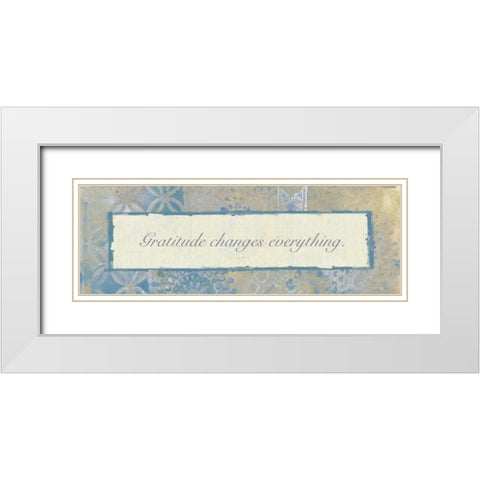 Gratitude Changes 2 White Modern Wood Framed Art Print with Double Matting by Haynes, Smith