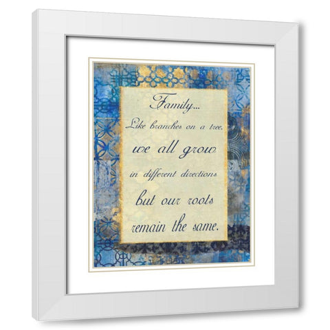 Family Roots White Modern Wood Framed Art Print with Double Matting by Haynes, Smith