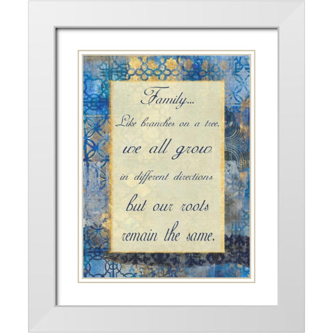 Family Roots White Modern Wood Framed Art Print with Double Matting by Haynes, Smith