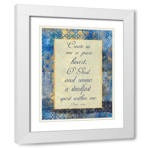 Pure Heart White Modern Wood Framed Art Print with Double Matting by Haynes, Smith