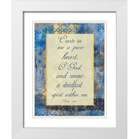 Pure Heart White Modern Wood Framed Art Print with Double Matting by Haynes, Smith