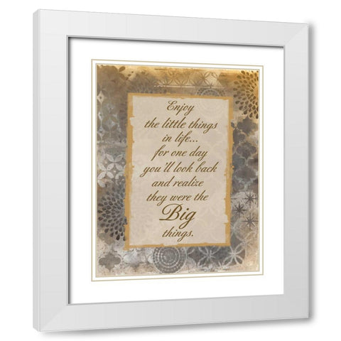 The Little Things White Modern Wood Framed Art Print with Double Matting by Haynes, Smith