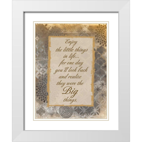 The Little Things White Modern Wood Framed Art Print with Double Matting by Haynes, Smith