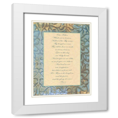 Our Father White Modern Wood Framed Art Print with Double Matting by Haynes, Smith