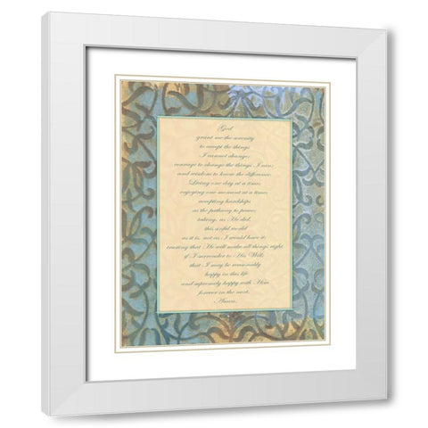 God Serenity White Modern Wood Framed Art Print with Double Matting by Haynes, Smith