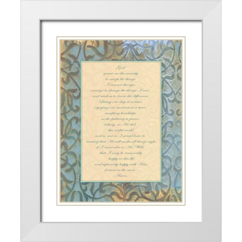 God Serenity White Modern Wood Framed Art Print with Double Matting by Haynes, Smith