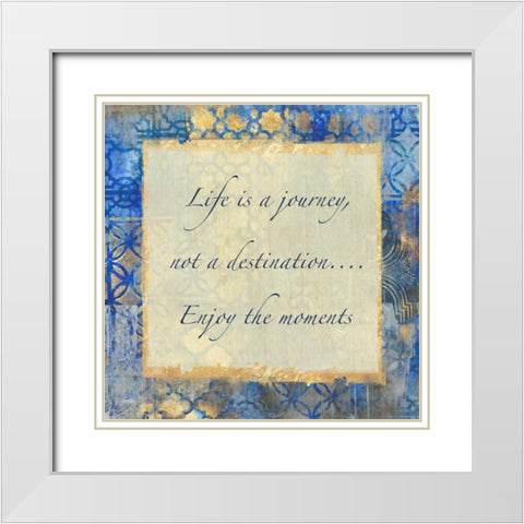 Journey Of Life 3 White Modern Wood Framed Art Print with Double Matting by Haynes, Smith
