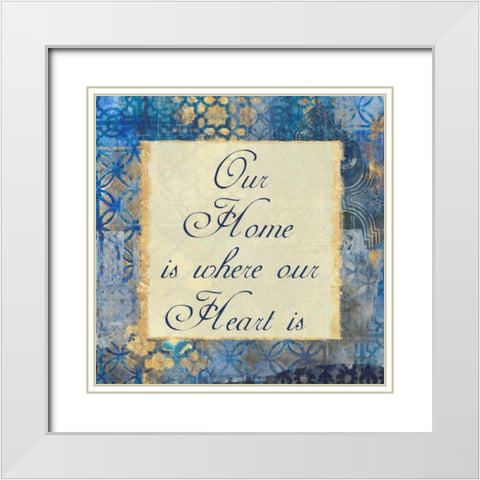 Our Home White Modern Wood Framed Art Print with Double Matting by Haynes, Smith