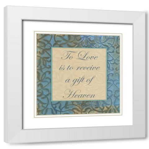 Gift From Heaven White Modern Wood Framed Art Print with Double Matting by Haynes, Smith