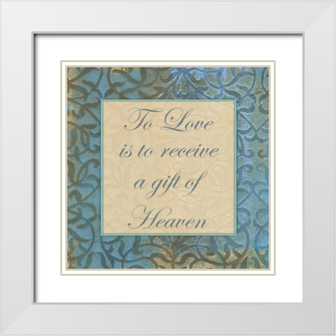 Gift From Heaven White Modern Wood Framed Art Print with Double Matting by Haynes, Smith