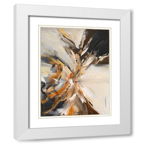 Fissure 2 White Modern Wood Framed Art Print with Double Matting by Sjatin