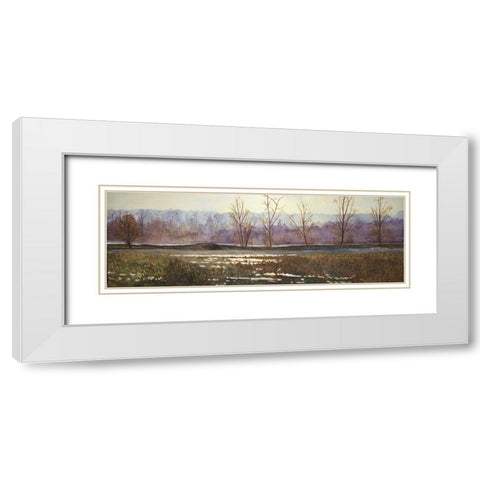 Hazelmere Forest White Modern Wood Framed Art Print with Double Matting by Lewis, Sharalee