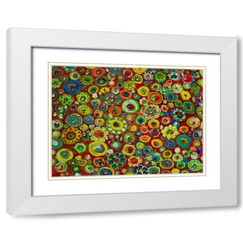 Delighful Growth White Modern Wood Framed Art Print with Double Matting by Lewis, Sharalee