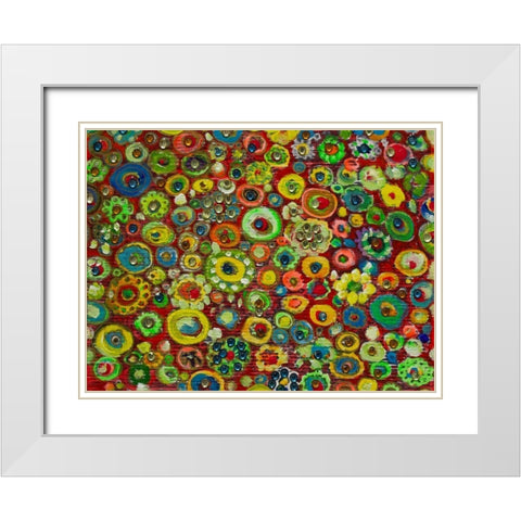 Delighful Growth White Modern Wood Framed Art Print with Double Matting by Lewis, Sharalee