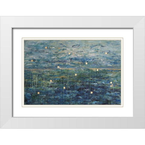 The View From The Ark White Modern Wood Framed Art Print with Double Matting by Lewis, Sharalee
