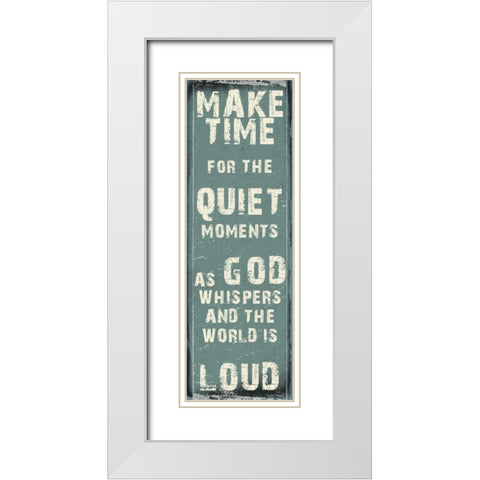 Make Time White Modern Wood Framed Art Print with Double Matting by Lewis, Sheldon