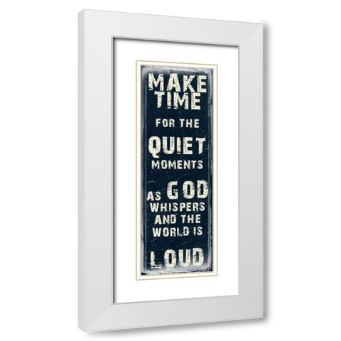 Make Time White Modern Wood Framed Art Print with Double Matting by Lewis, Sheldon