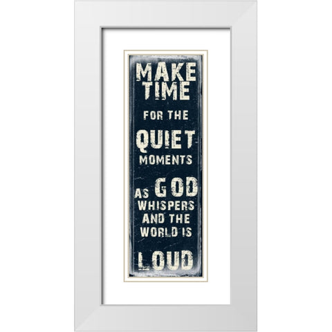Make Time White Modern Wood Framed Art Print with Double Matting by Lewis, Sheldon