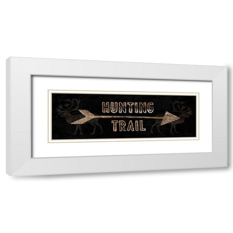 Hunting Trail White Modern Wood Framed Art Print with Double Matting by Lewis, Sheldon