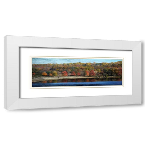 Painted Fall White Modern Wood Framed Art Print with Double Matting by Lewis, Sheldon