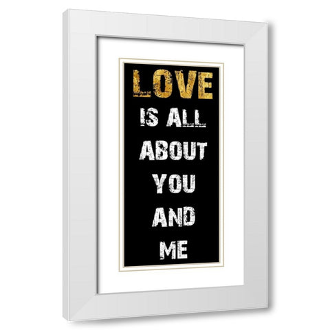 Love  1 White Modern Wood Framed Art Print with Double Matting by Lewis, Sheldon